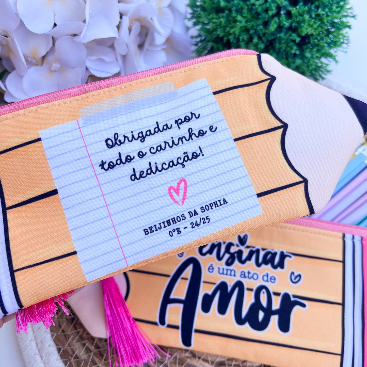 Estojo em forma de lápis – Presente para Educadora ou Professora