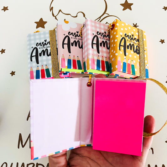 Bloquinho Chaveiro para Professores – “Ensinar é um Ato de Amor”