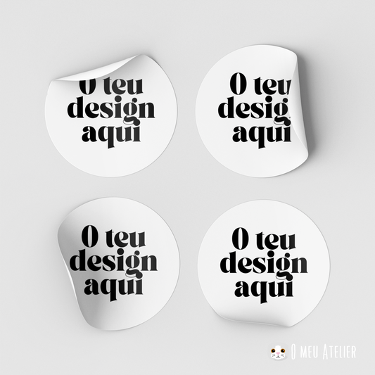 Autocolantes Redondos Personalizados - O teu Design