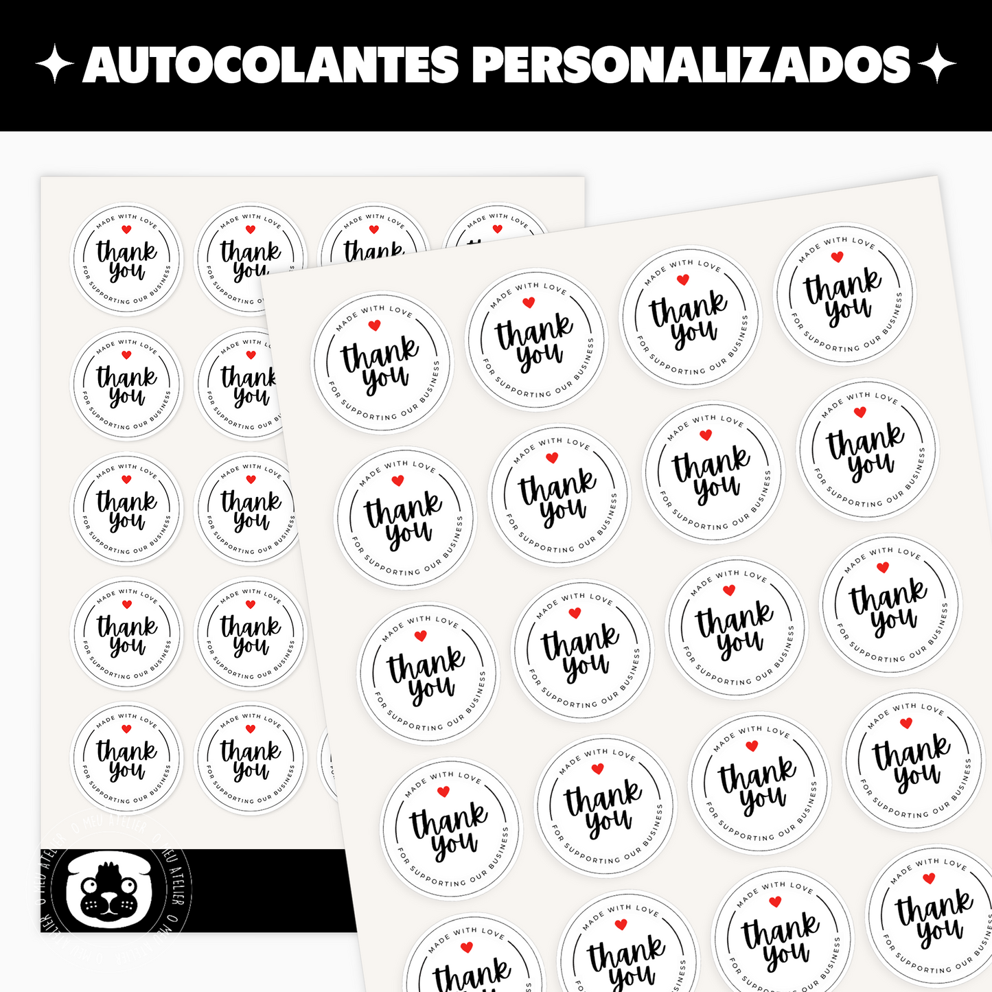 Autocolantes Redondos Personalizados