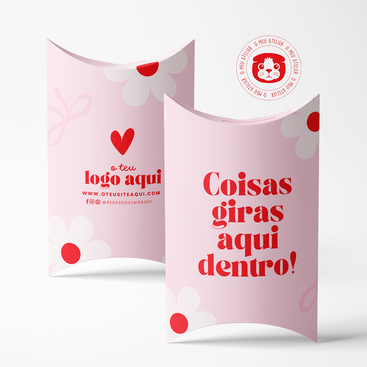 Caixa Formato Travesseiro Personalizada "Sweet"
