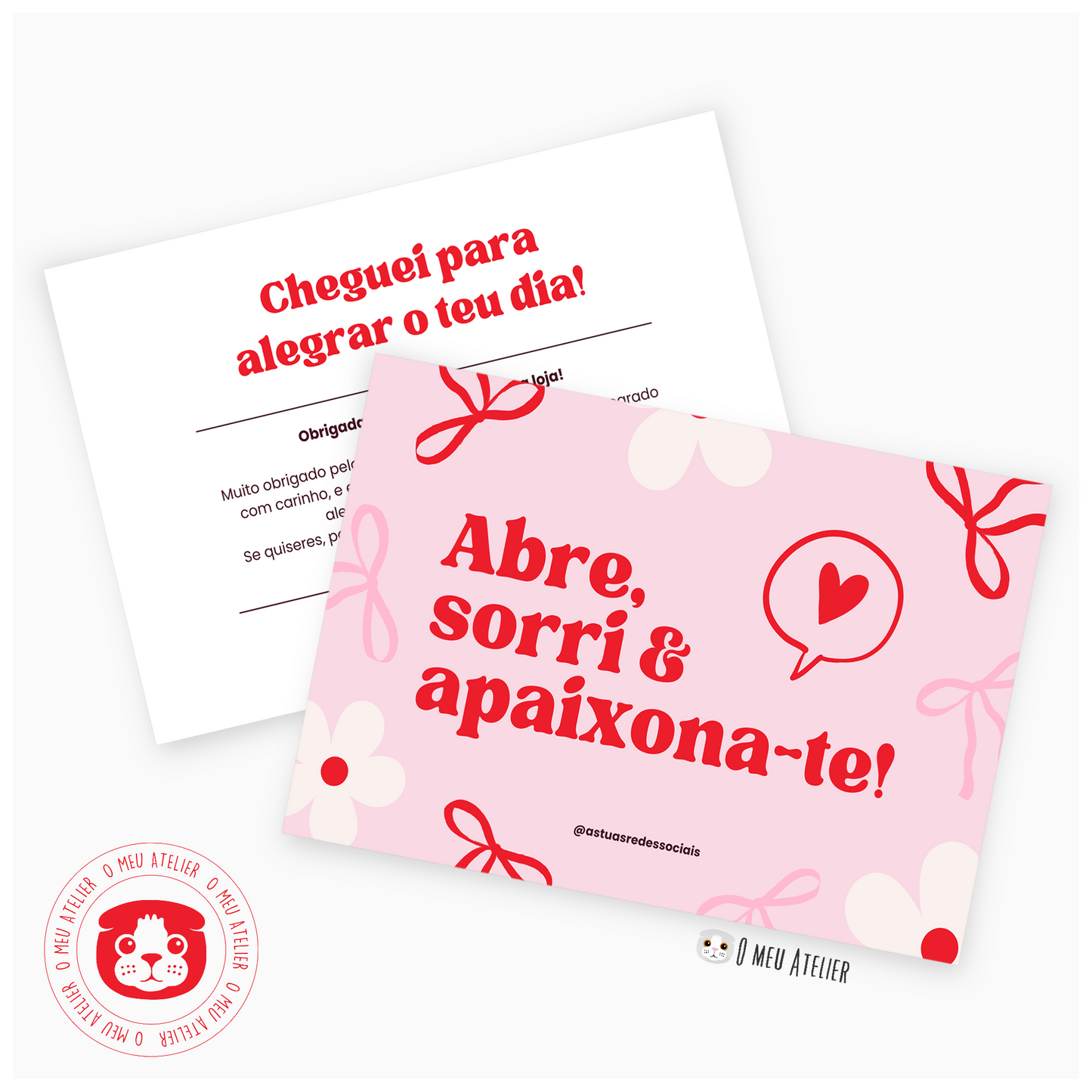 Cartão de Agradecimento para Clientes – Personaliza o Teu Texto