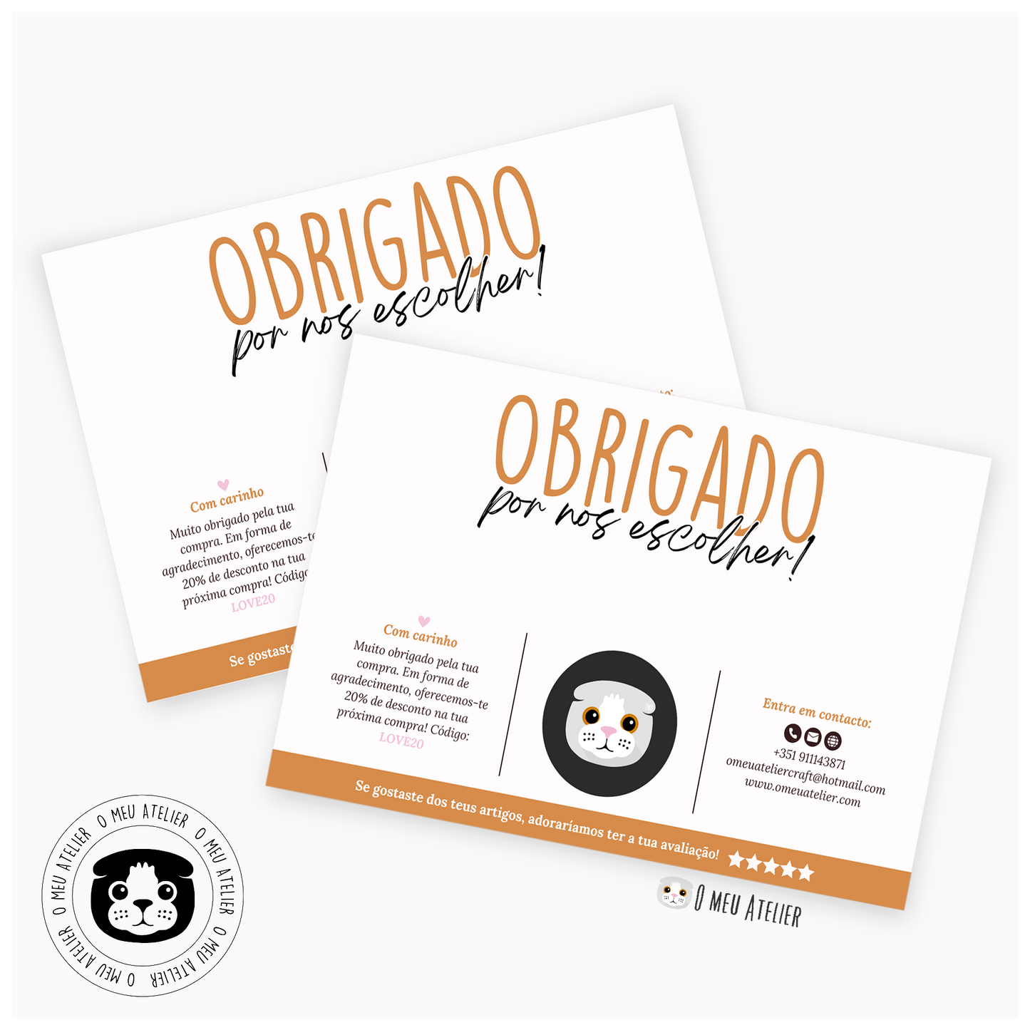 Cartão de Agradecimento para Clientes – Personaliza o Teu Texto