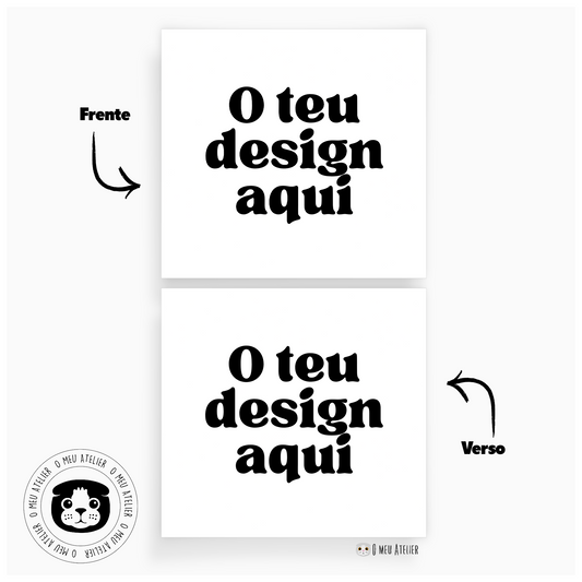 Cartões de Agradecimento Quadrados Personalizados - O teu Design