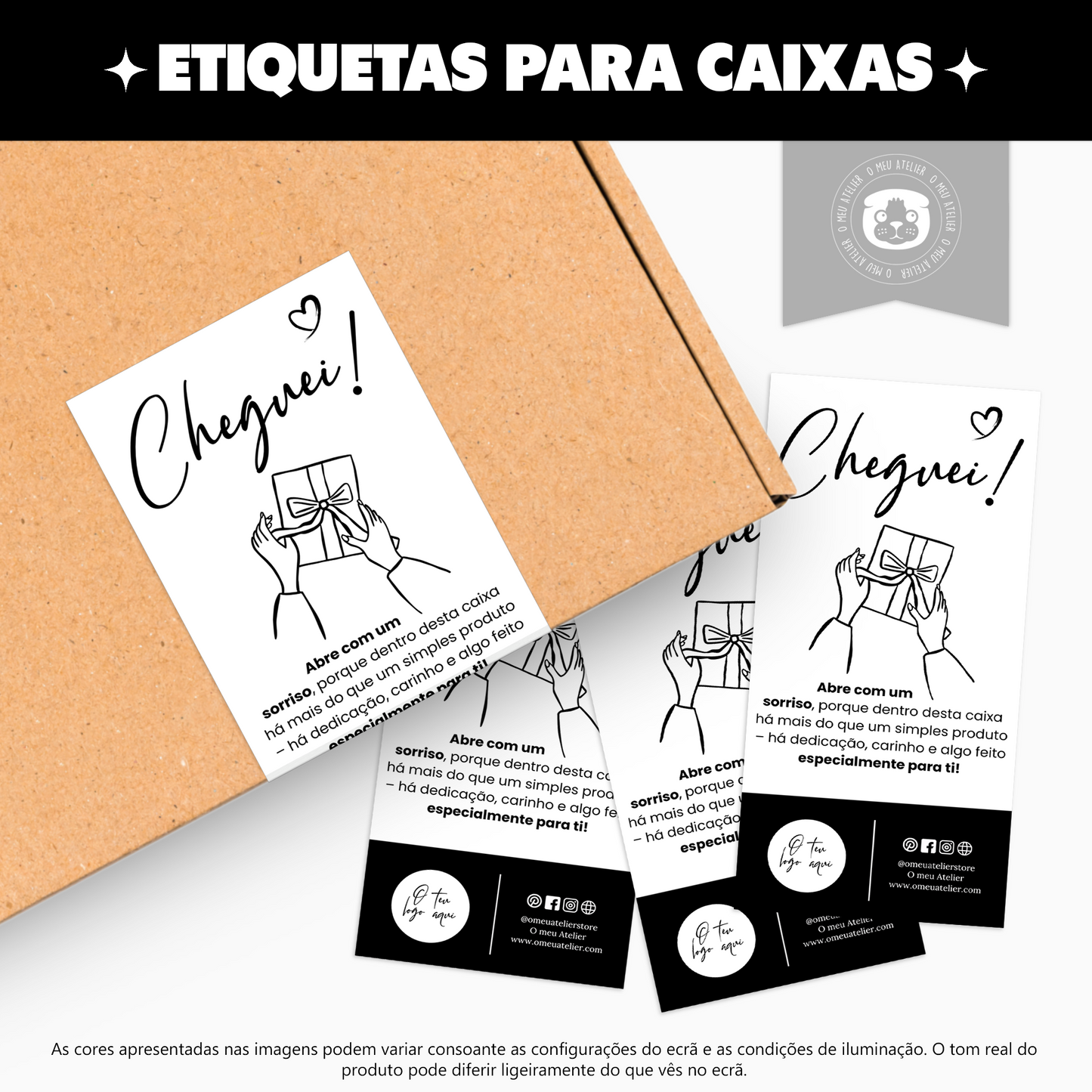 Etiquetas Adesivas Personalizadas - Selagem de Caixas e Sacos de Envios "Basic"
