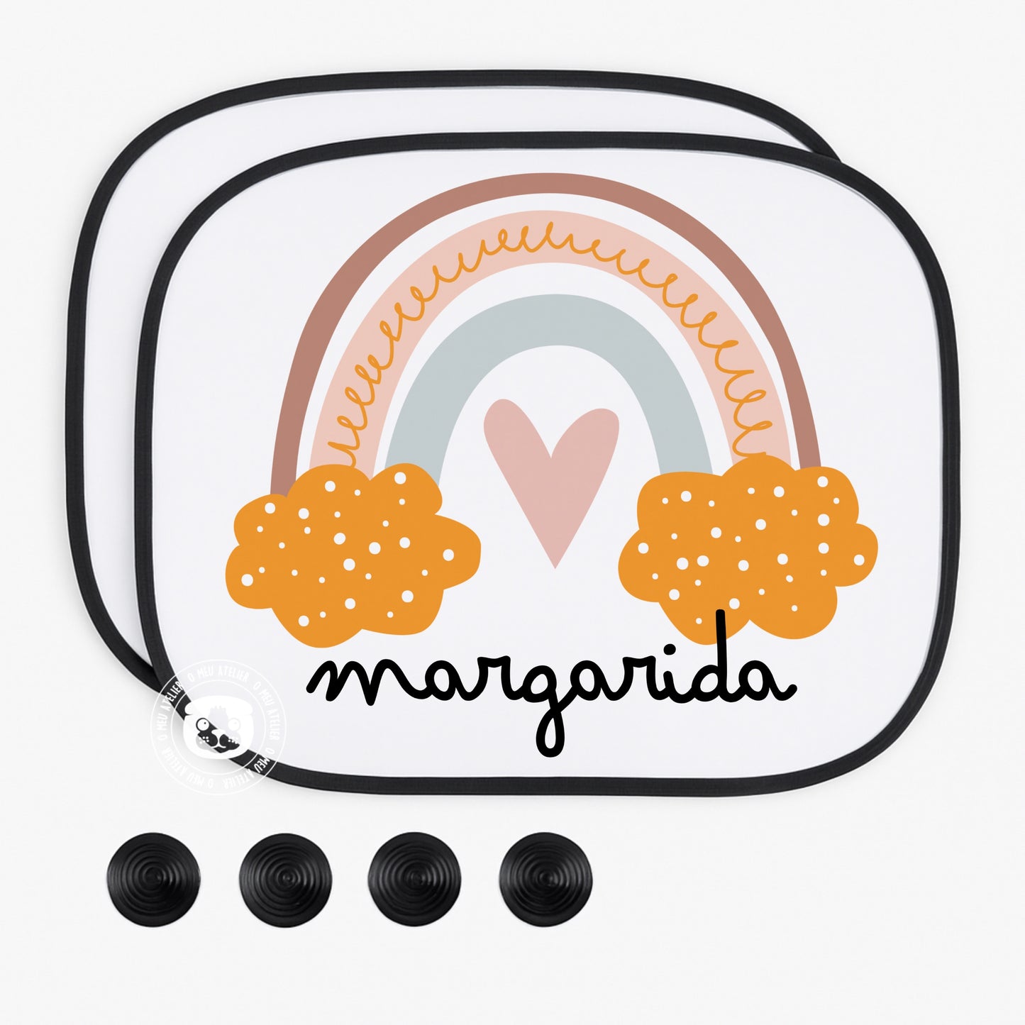Tapa-sol Personalizado para Carro – 1 ou 2 Unidades com Ventosas