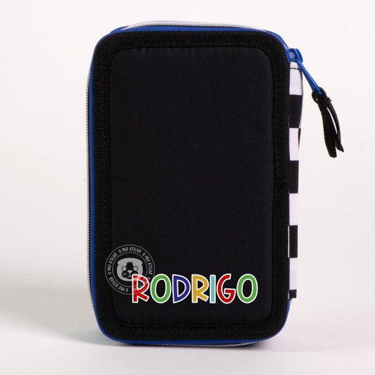 Estojo Escolar Marvel com Nome Personalizado – 3 Compartimentos Completo