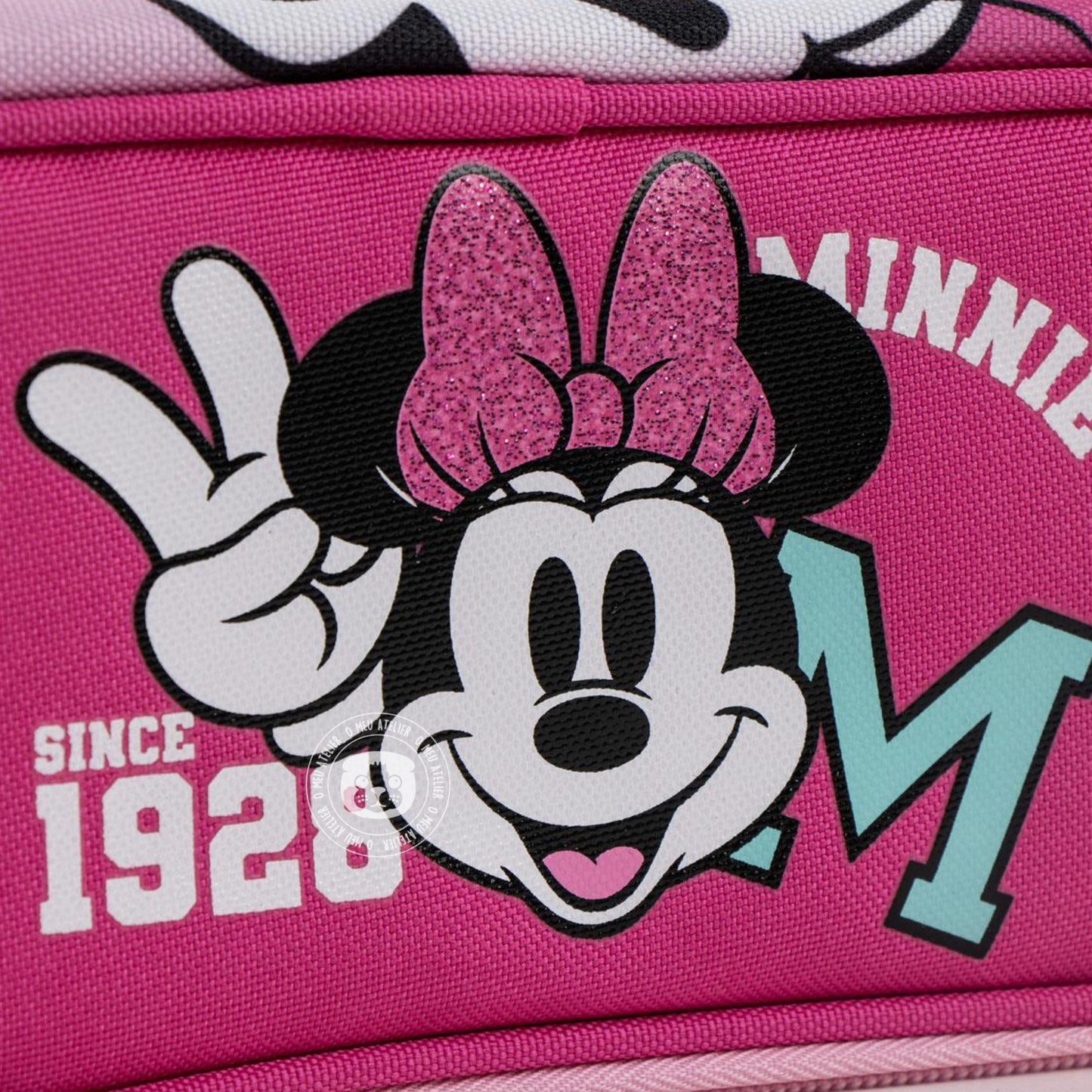Estojo Escolar Minnie Personalizado – Rosa