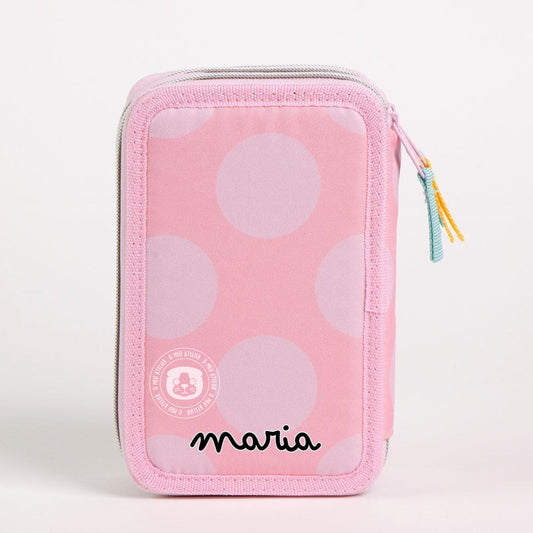 Estojo Triplo Escolar Minnie e Margarida – Estojo Completo com Material