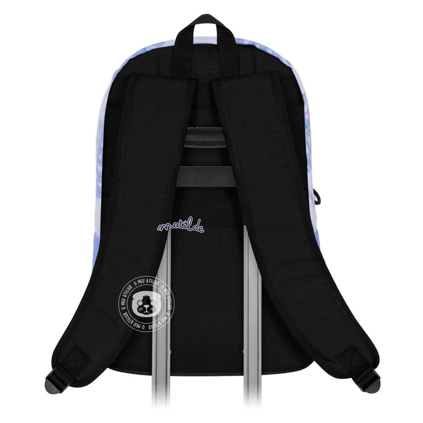 Mochila Personalizada Lilo & Stitch – "Ohana Means Family" com Nome