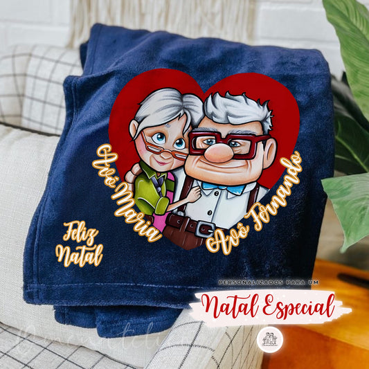 Manta Minky de Natal Personalizada “Ellie & Carl”