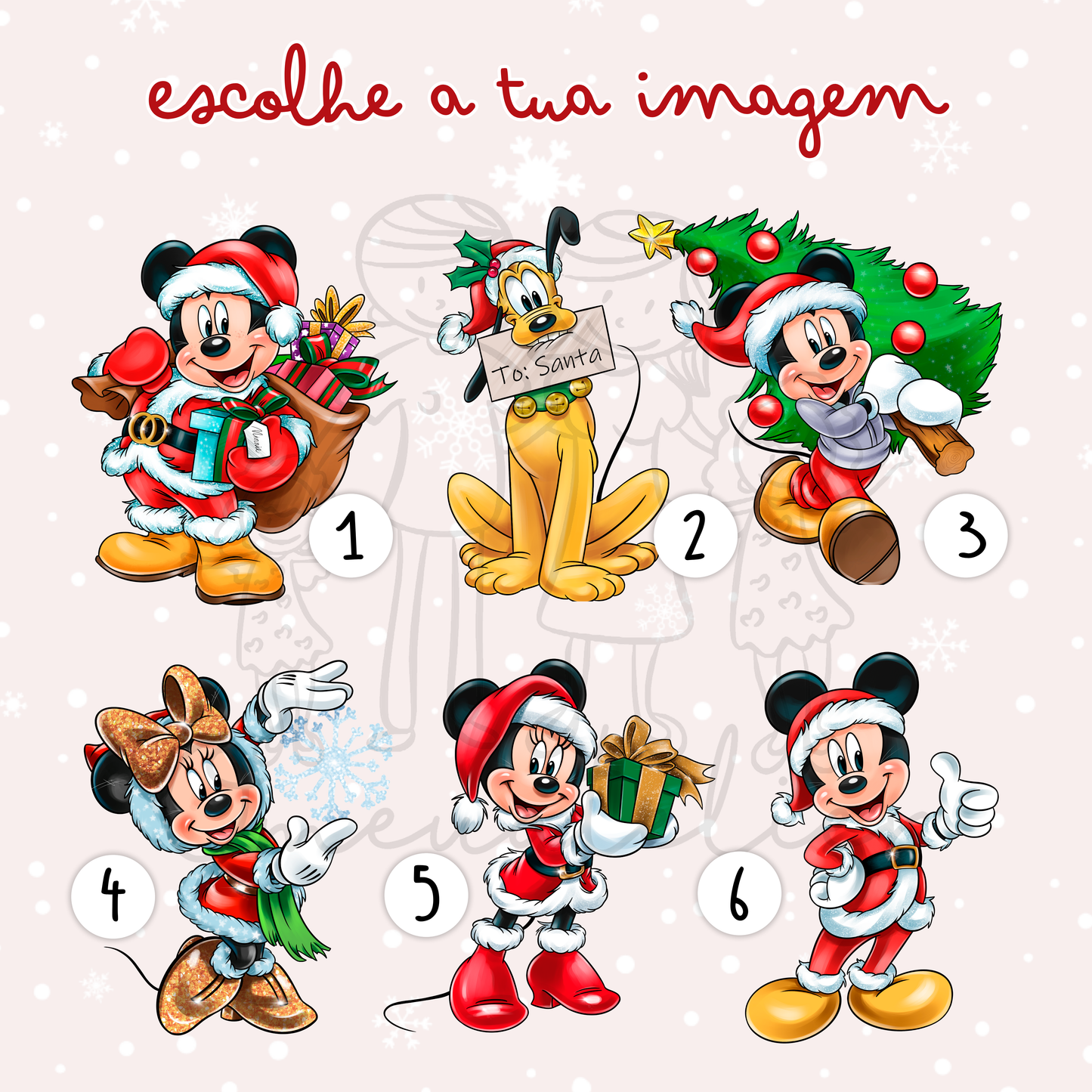 Caneca de esmalte Natal “Mickey & Minnie”