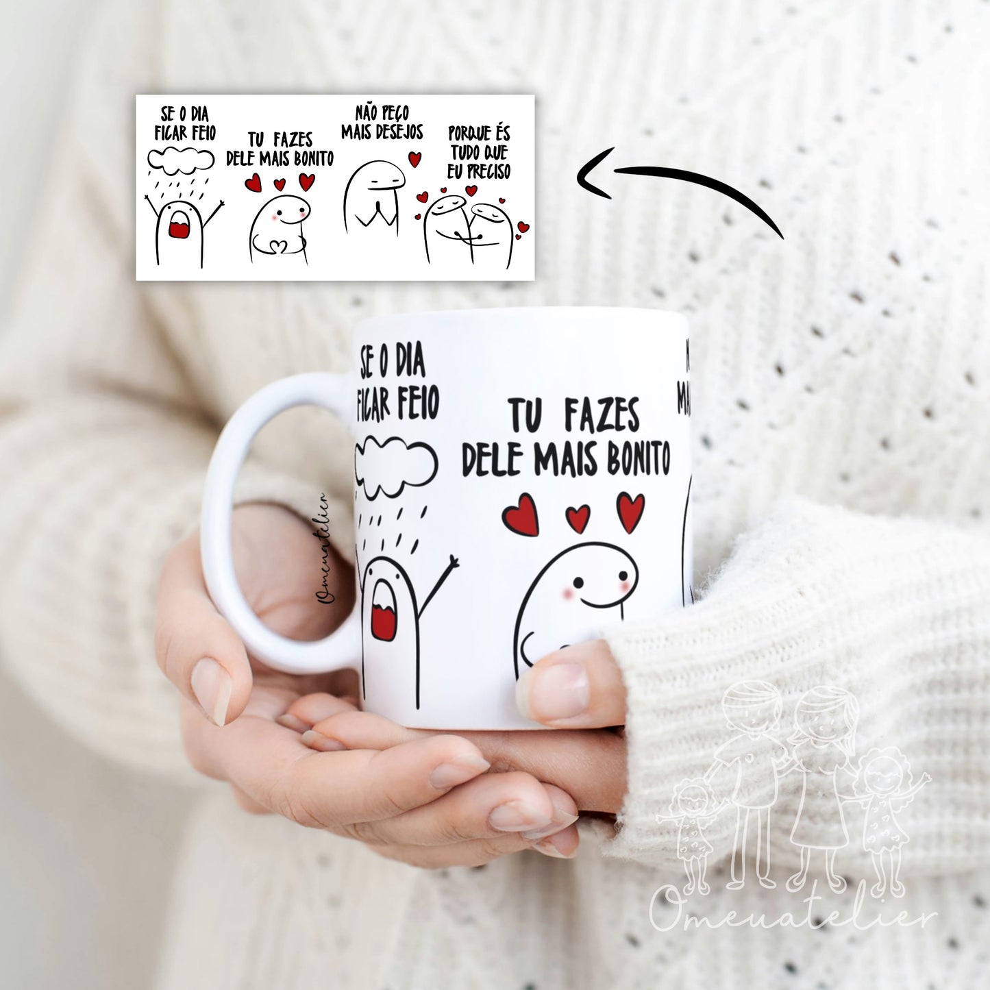 Caneca de Cerâmica Flork “Se o dia ficar feio…”
