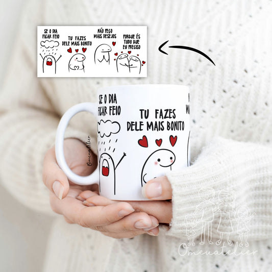 Caneca de Cerâmica Flork “Se o dia ficar feio…”