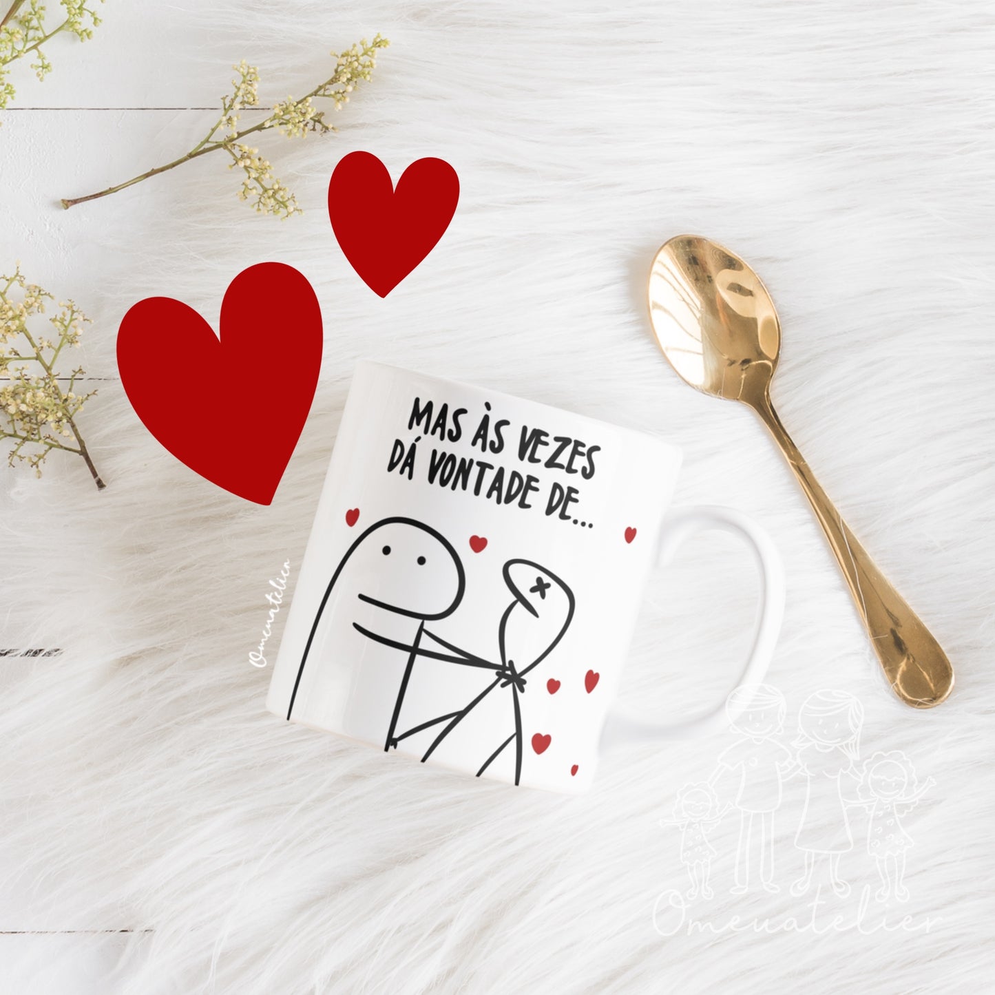 Caneca de Cerâmica Flork “Eu amo-te muito mas…”