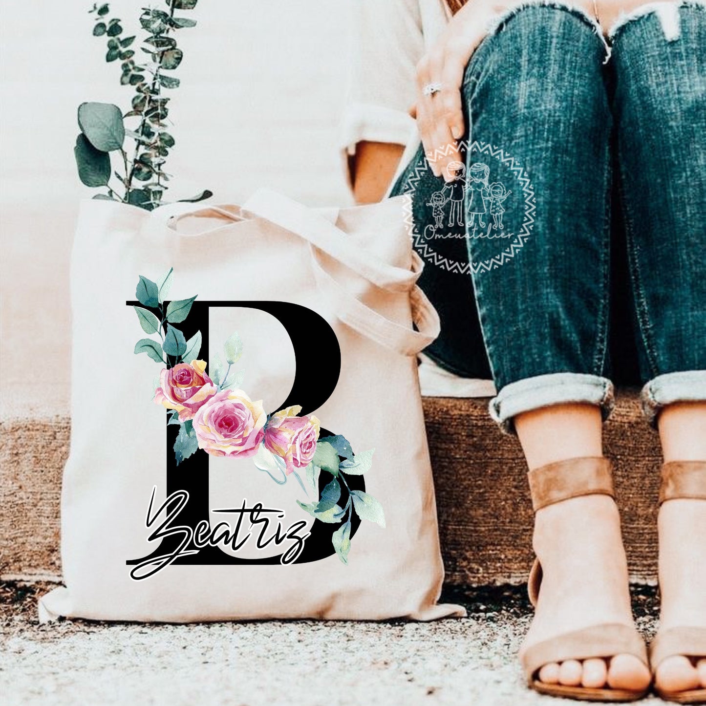 Saco de Algodão “Inicial Floral”