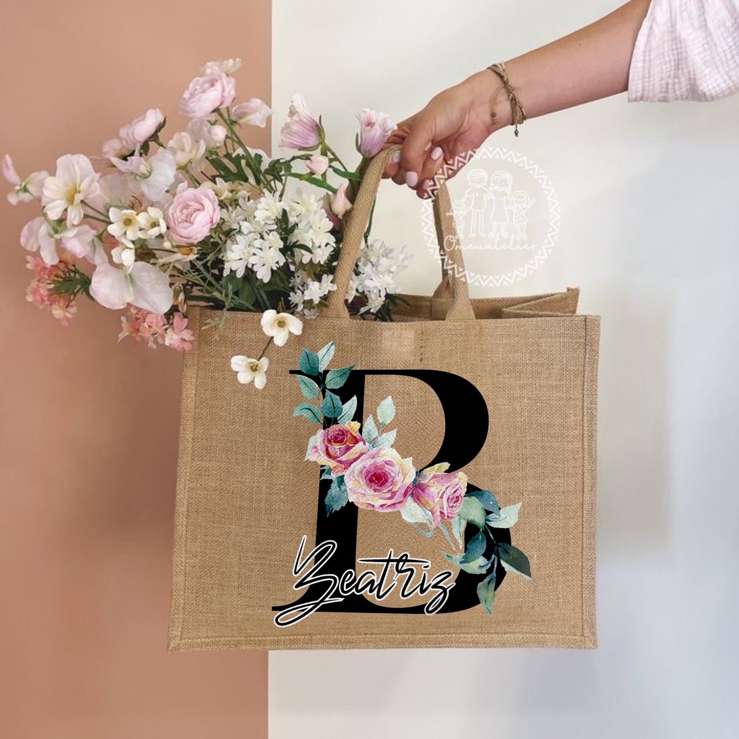 Saco de Juta “Inicial Floral”