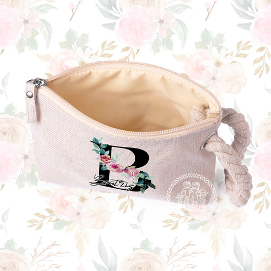 Bolsa/Necessaire “Inicial Floral”