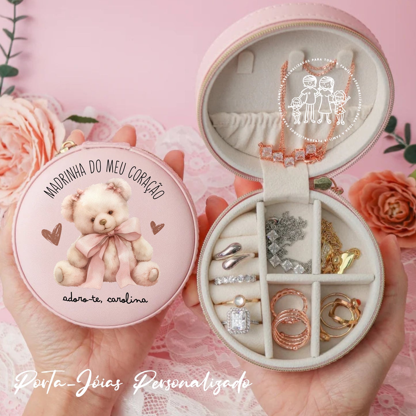 Porta-Jóias personalizado “Madrinha do meu coração”