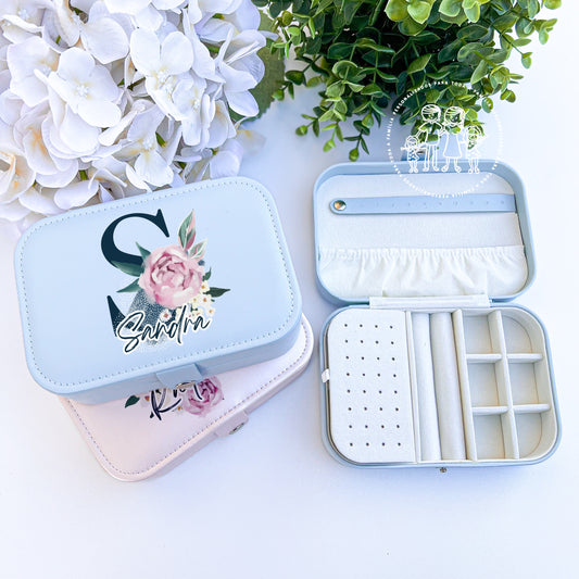 Porta-Jóias personalizado “Inicial floral”