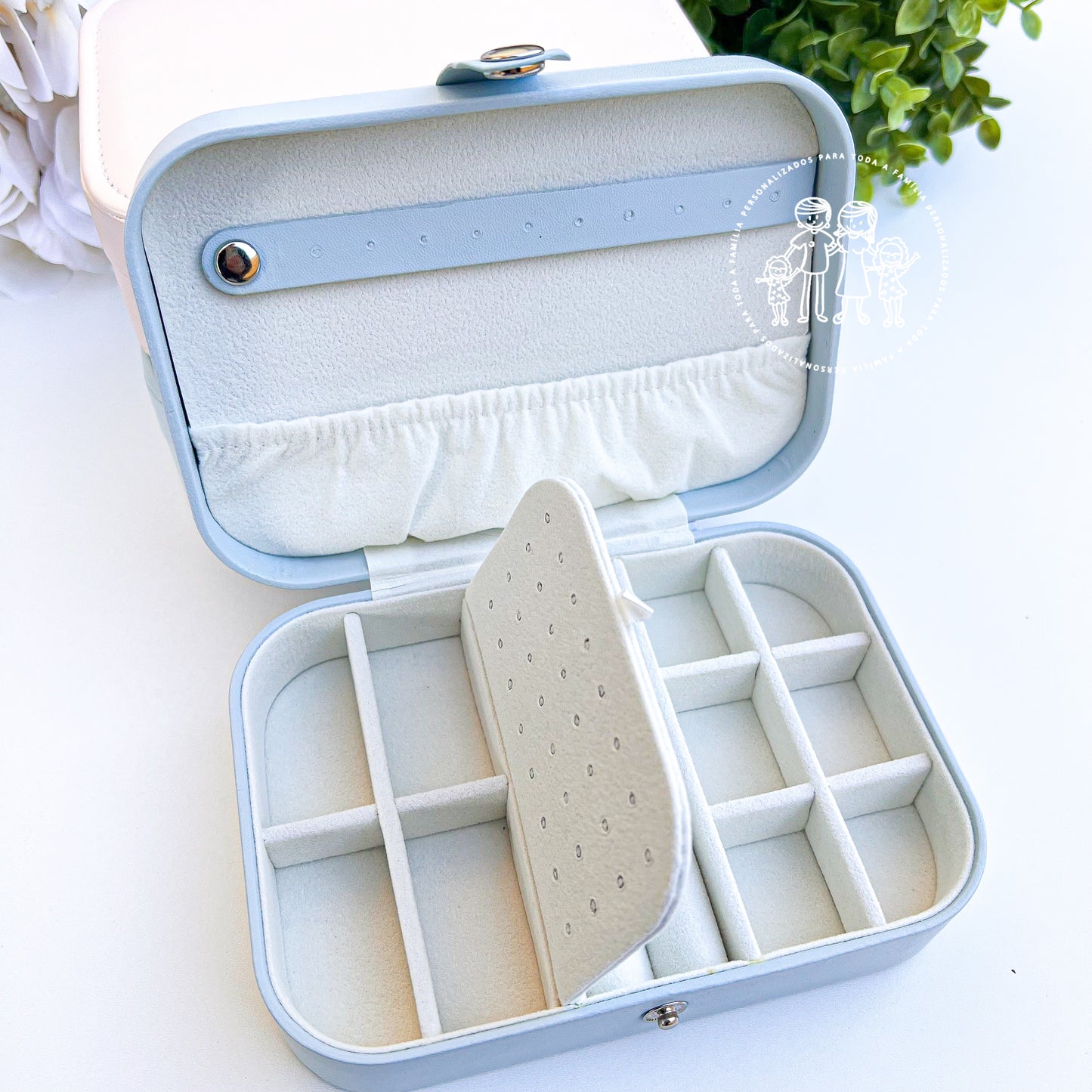 Porta-Jóias personalizado “Inicial floral”