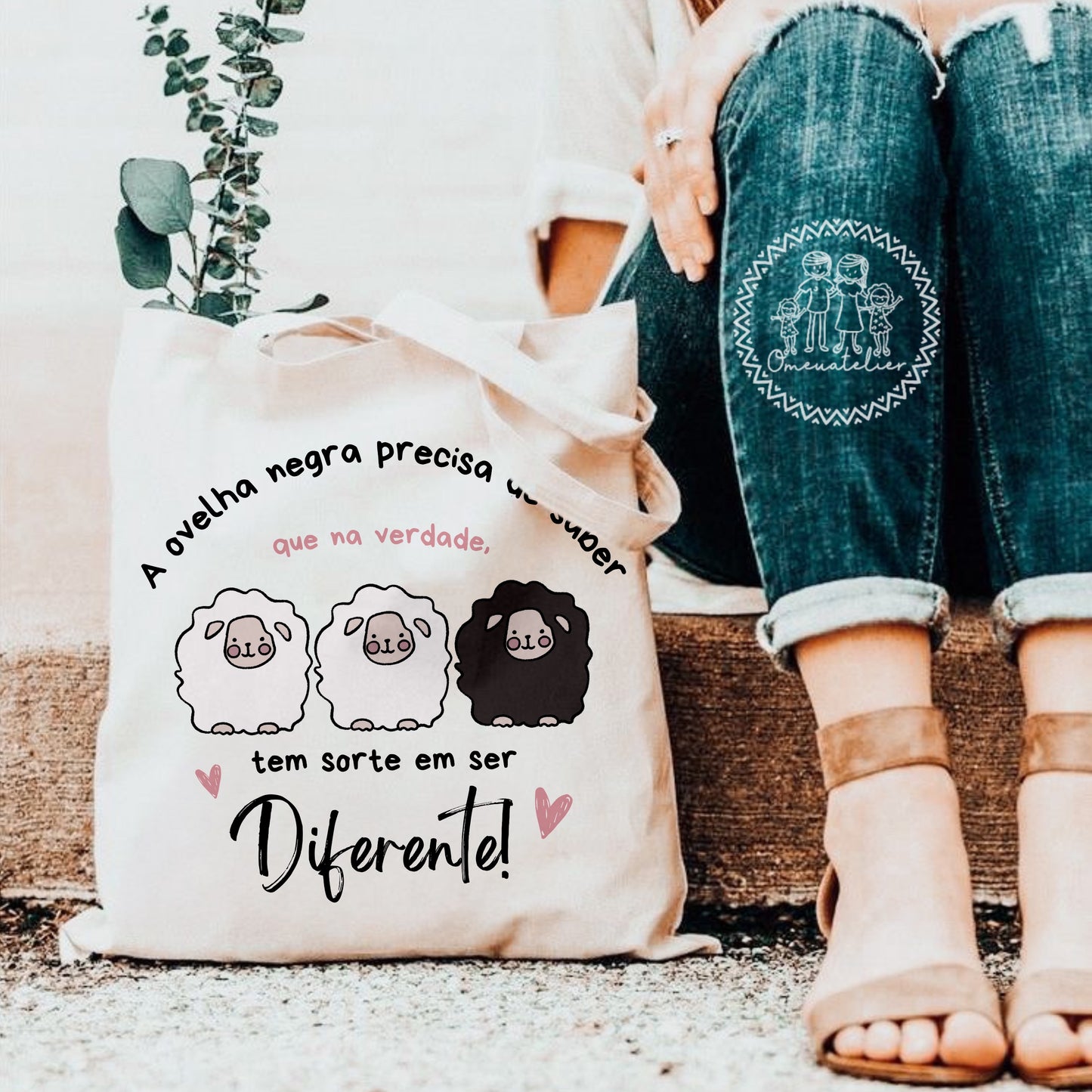 Sacola de algodão orgânico “Ovelha Negra”