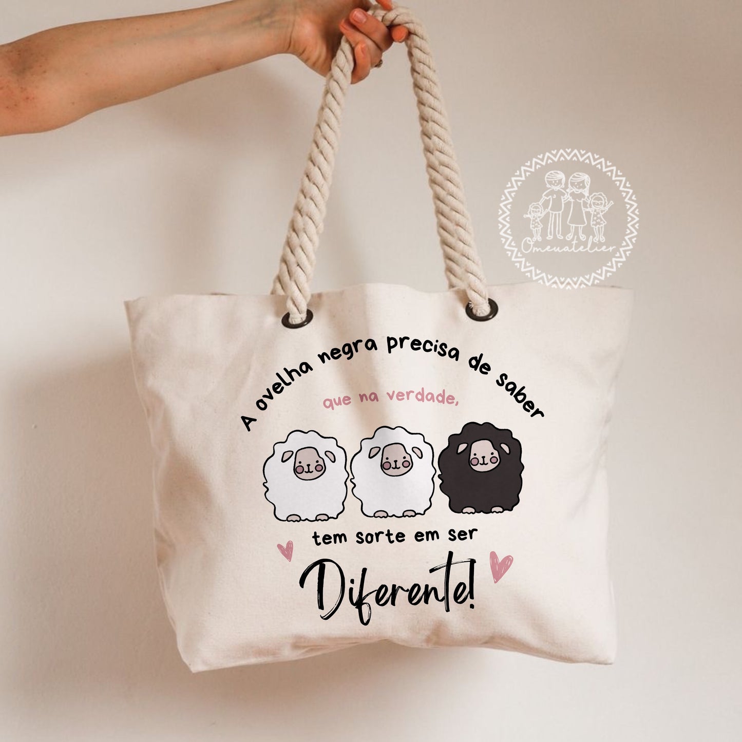 Saco de Algodão com alças em corda “Ovelha Negra”