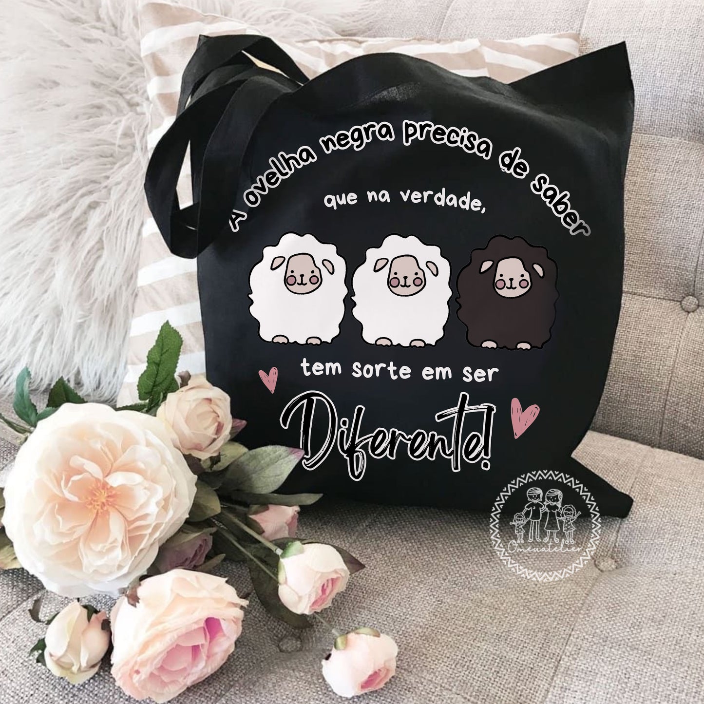 Sacola de algodão orgânico “Ovelha Negra”
