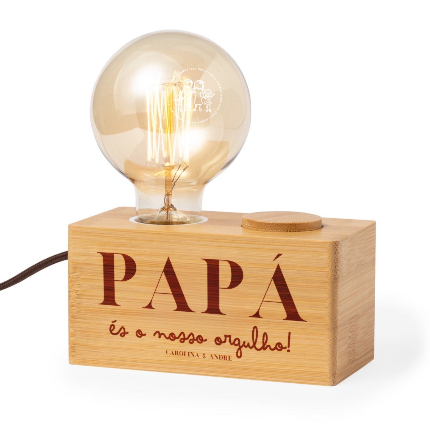 Candeeiro personalizado “Papá és o nosso orgulho”