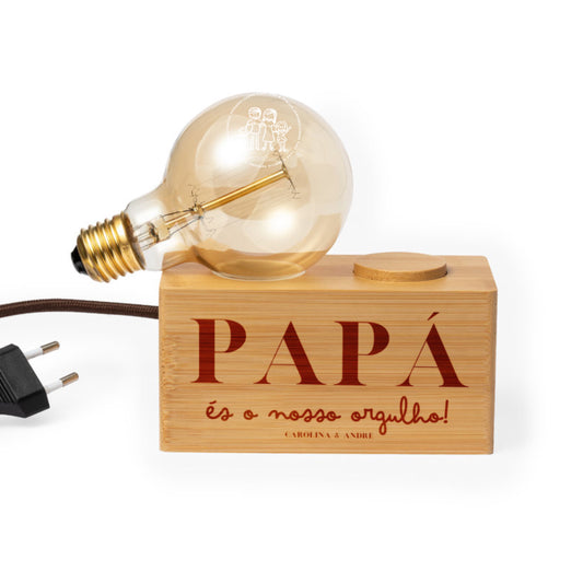 Candeeiro personalizado “Papá és o nosso orgulho”