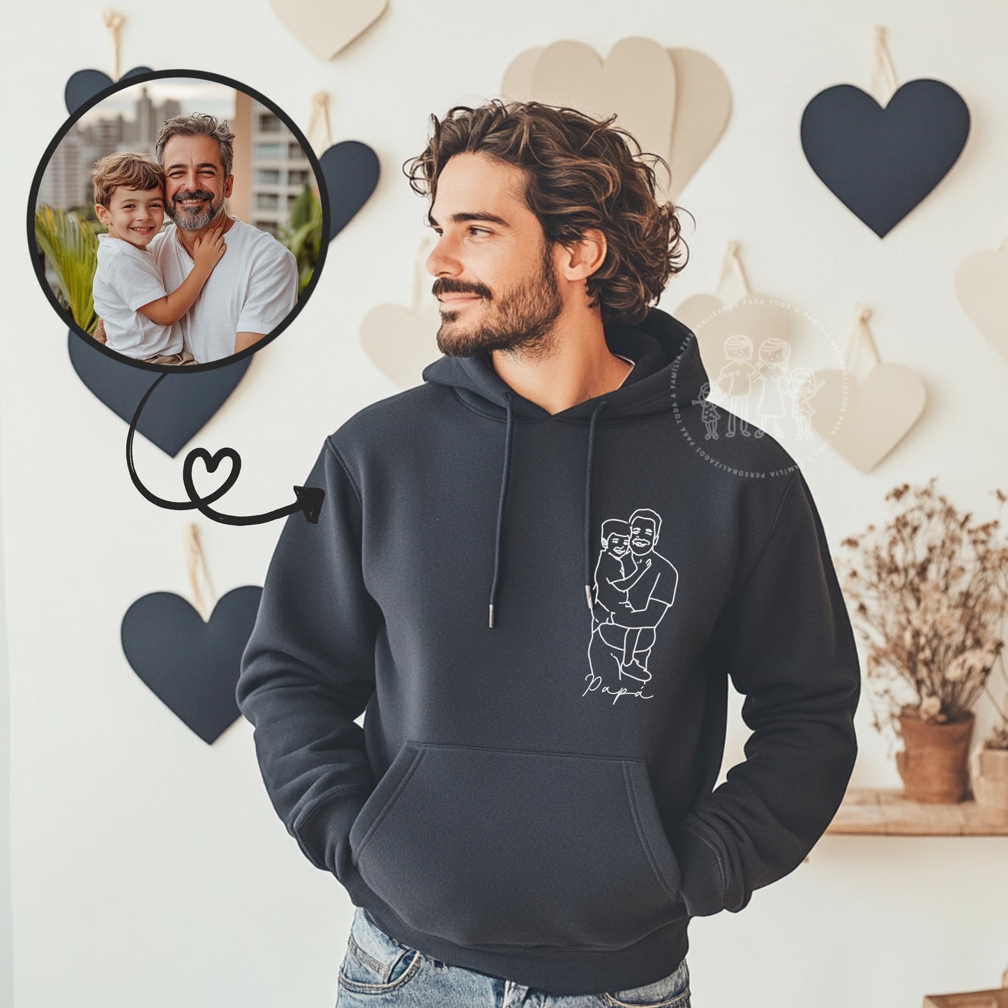 Sweatshirt com capuz “Fotografia Linha”