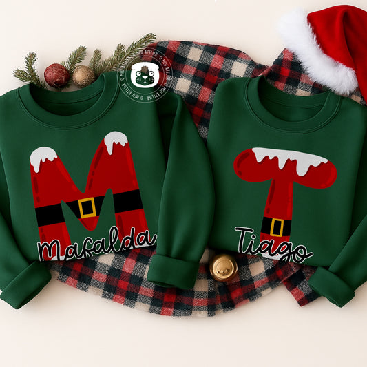Sweats de Natal Personalizadas – 100% Algodão Cardado