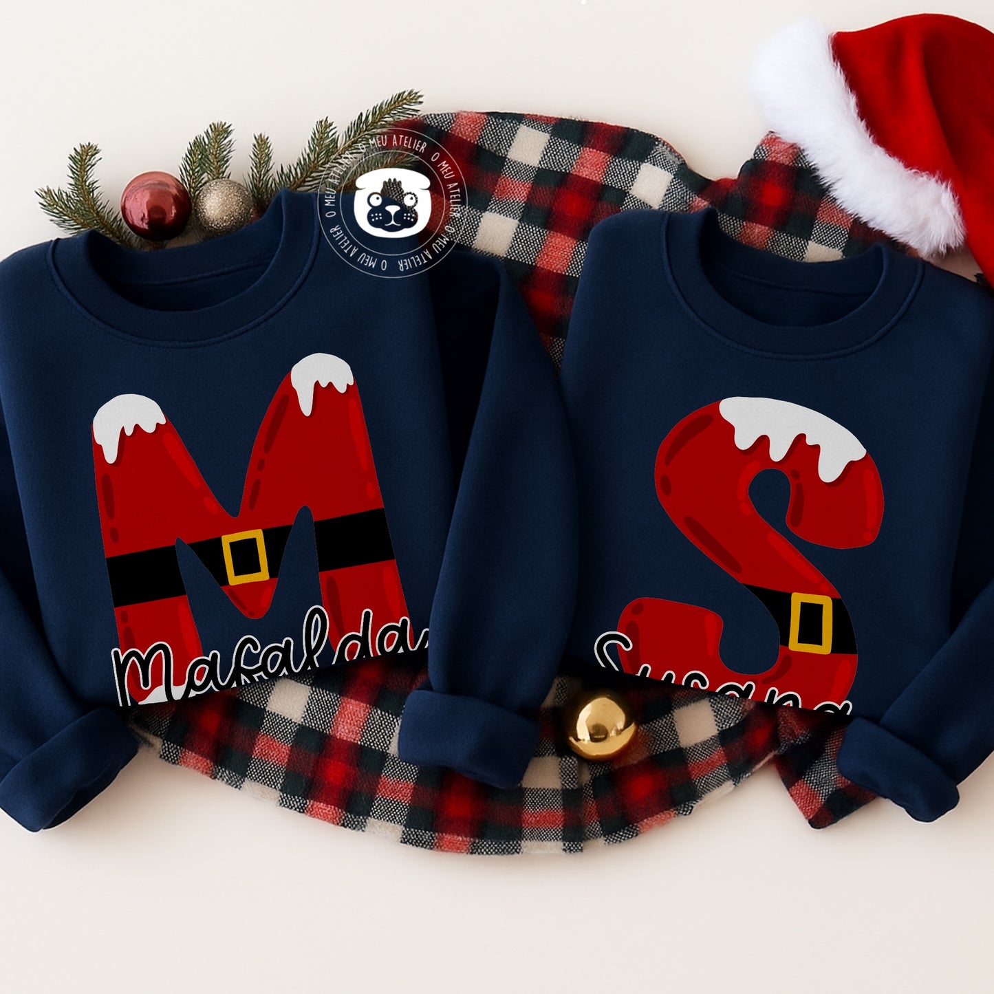 Sweats de Natal Personalizadas – 100% Algodão Cardado