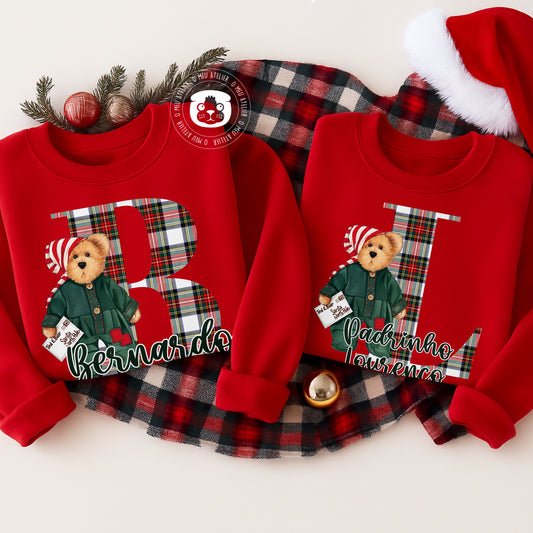 Sweats de Natal Personalizadas – 100% Algodão Cardado