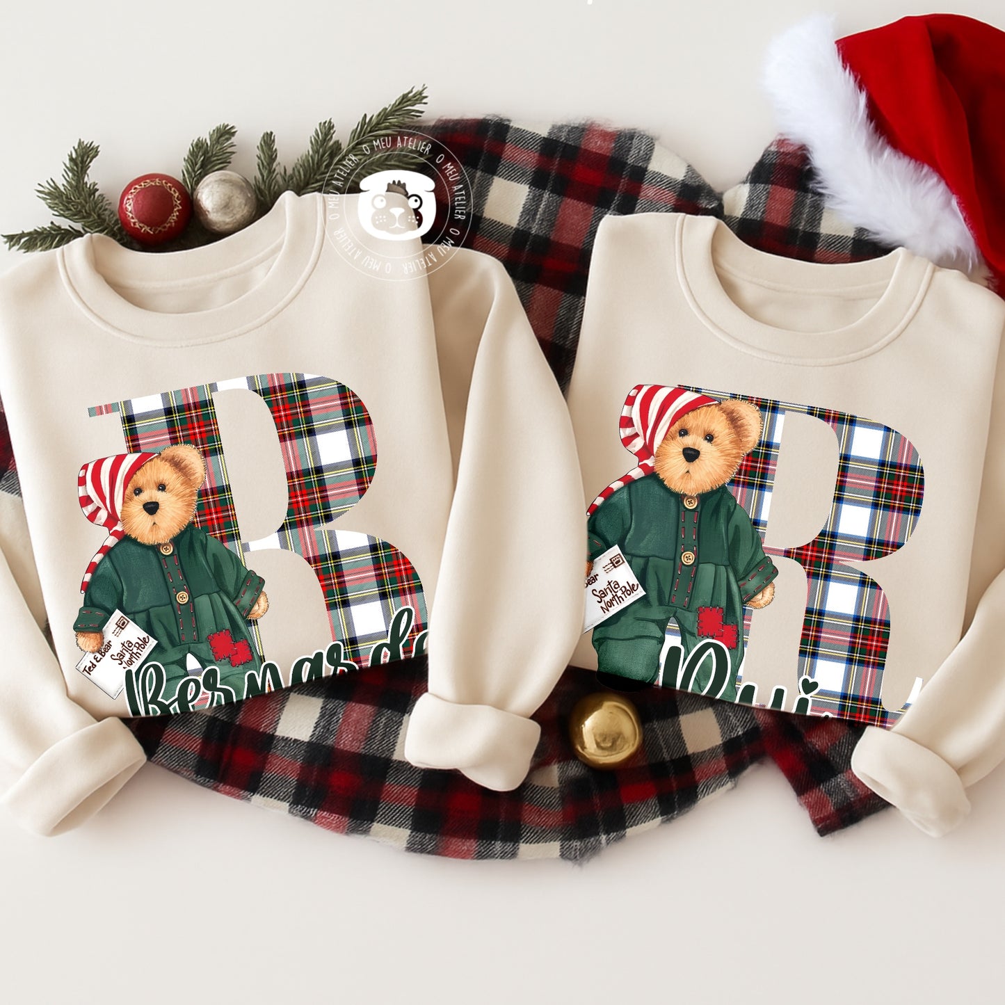 Sweats de Natal Personalizadas – 100% Algodão Cardado
