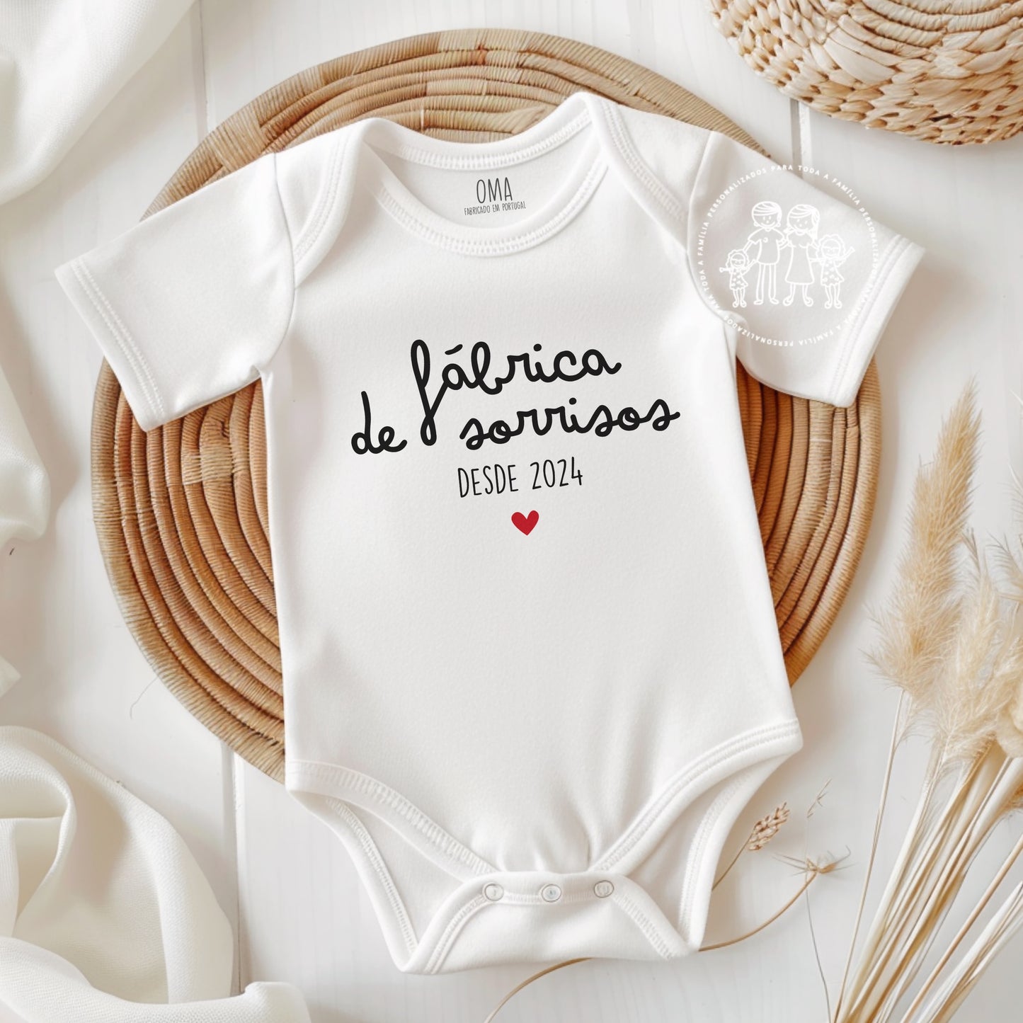 Body personalizado “Fábrica de sorrisos desde…”