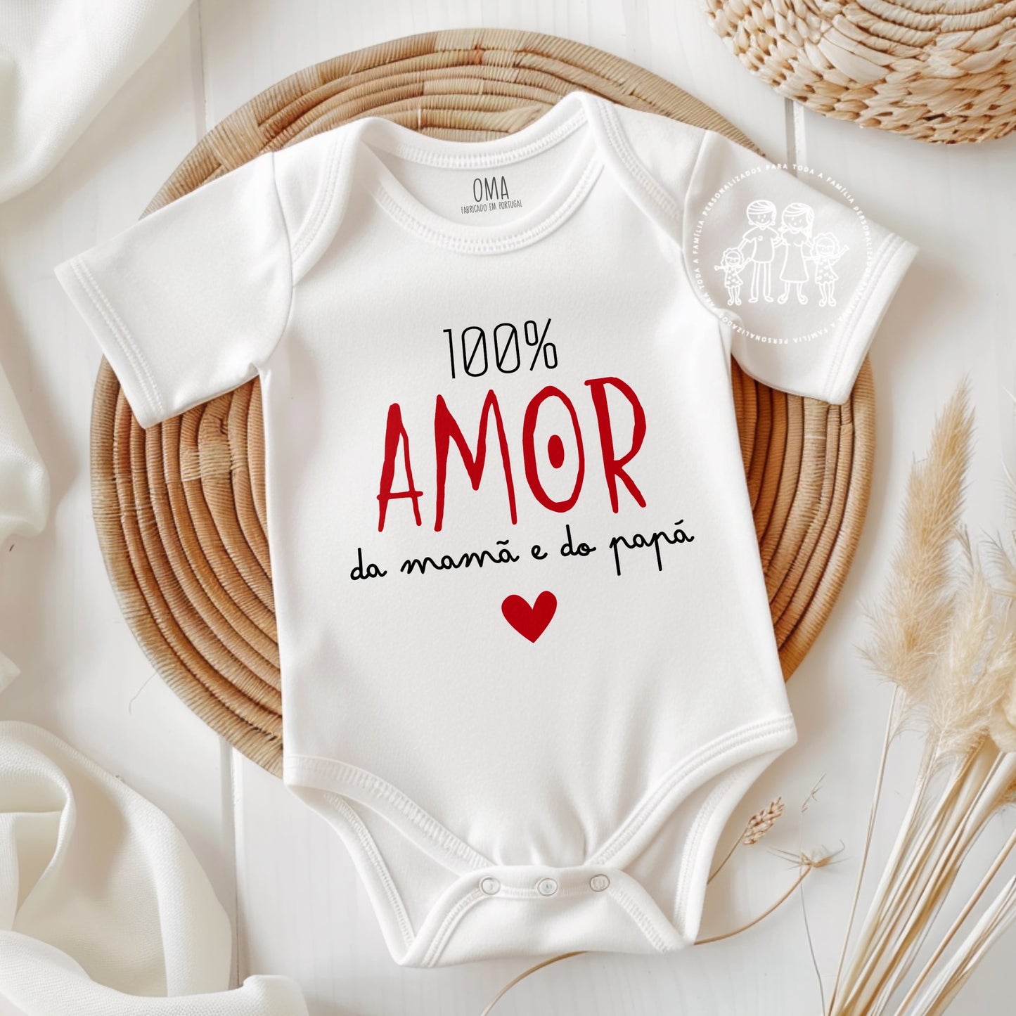 Body personalizado “100% Amor da Mamã e do Papá”