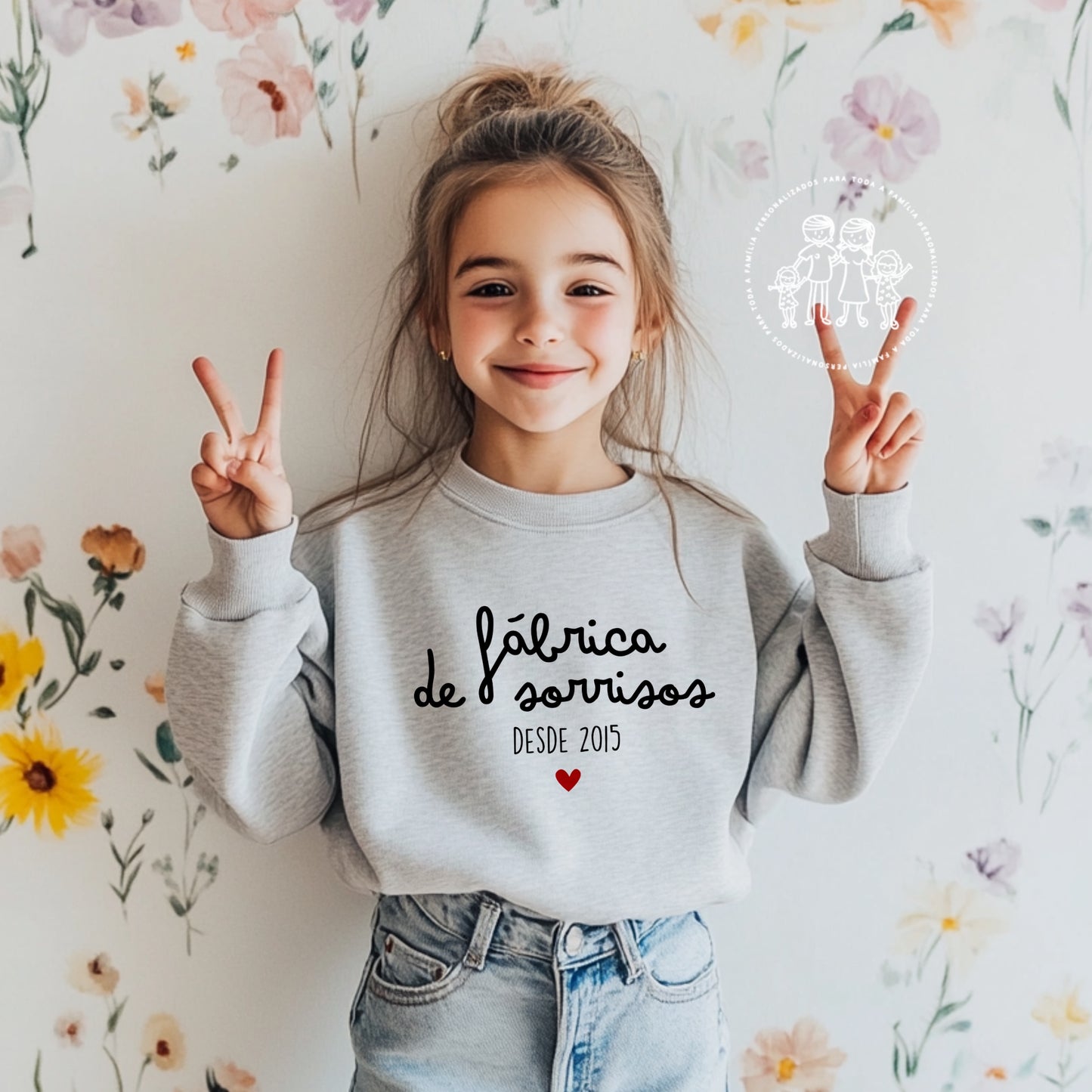 Sweatshirt personalizada “Fábrica de sorrisos desde…”