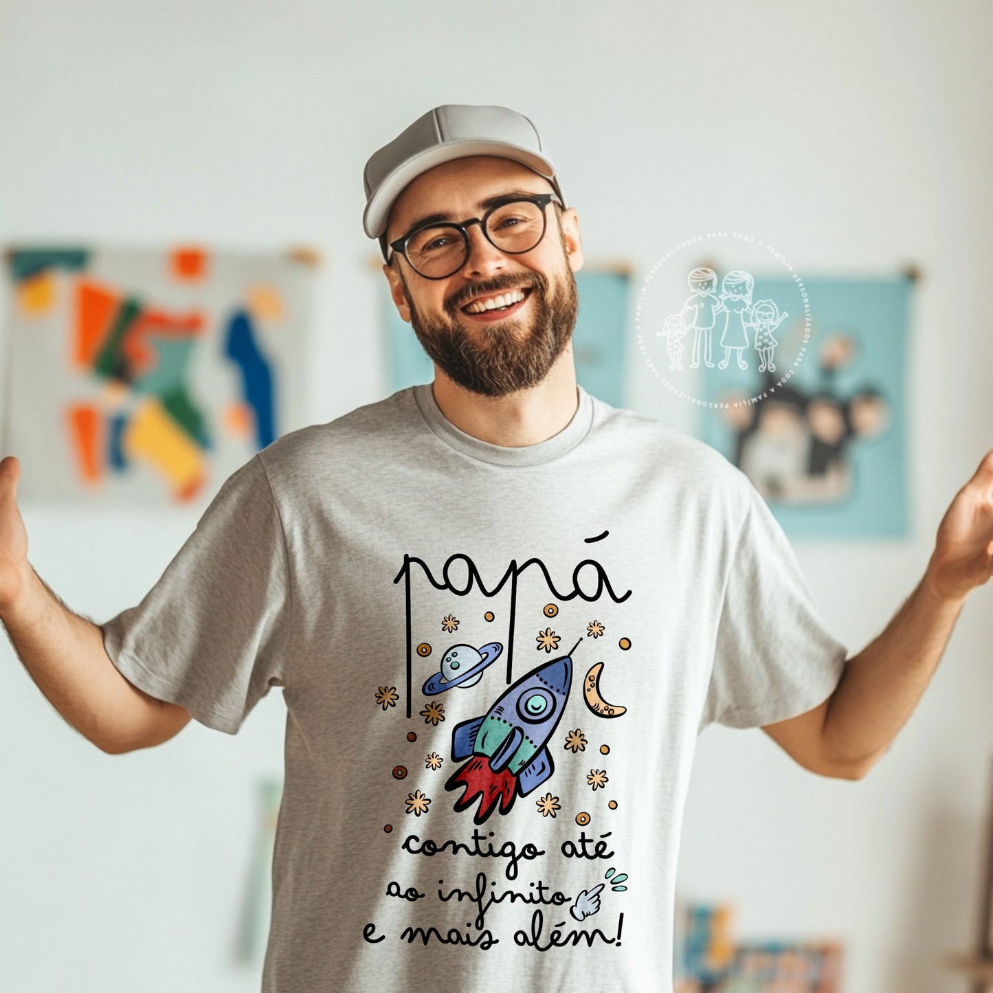 T-shirt personalizada dia do Pai “Até ao infinito e mais além”