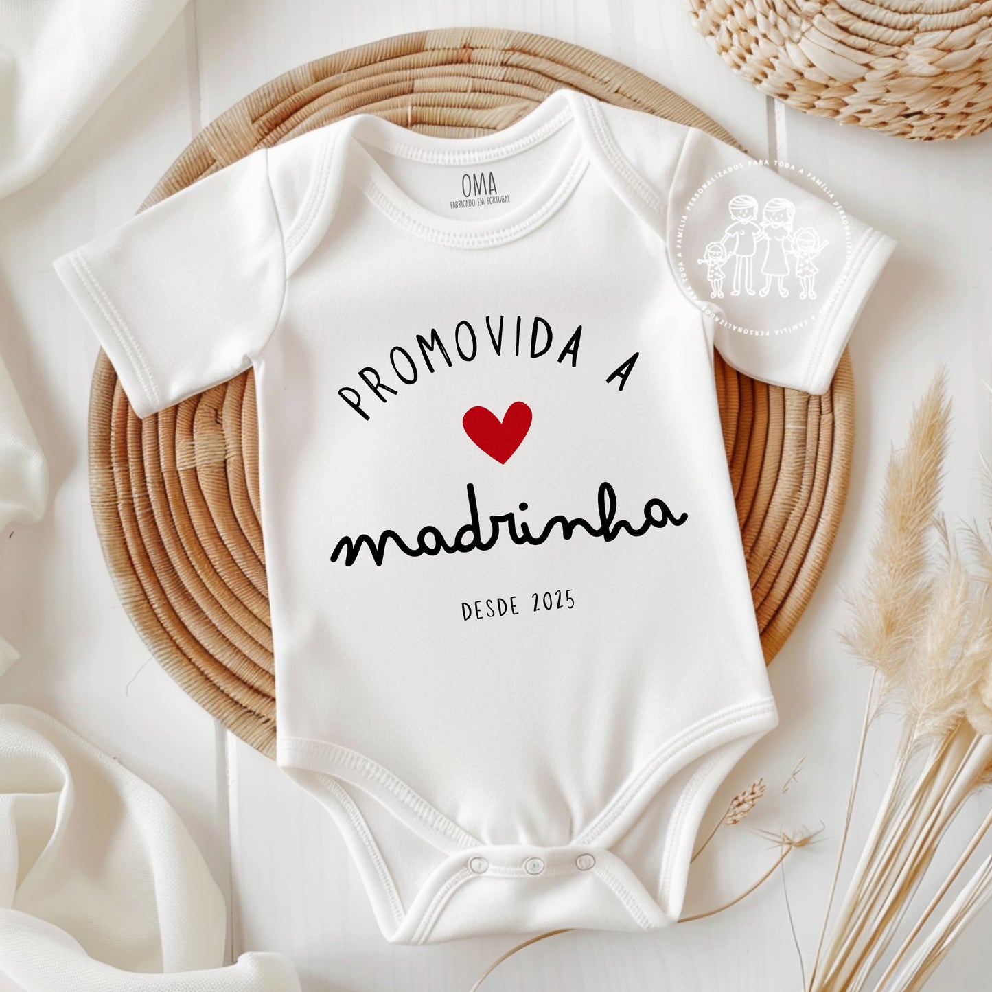 Body personalizado “Promovida a Madrinha”