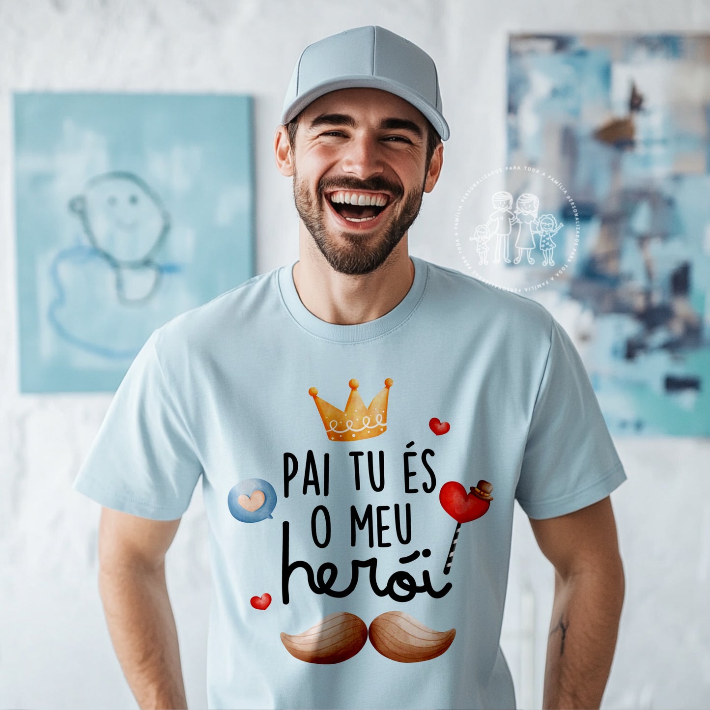 T-shirt personalizada dia do Pai “Pai tu és o meu Herói”