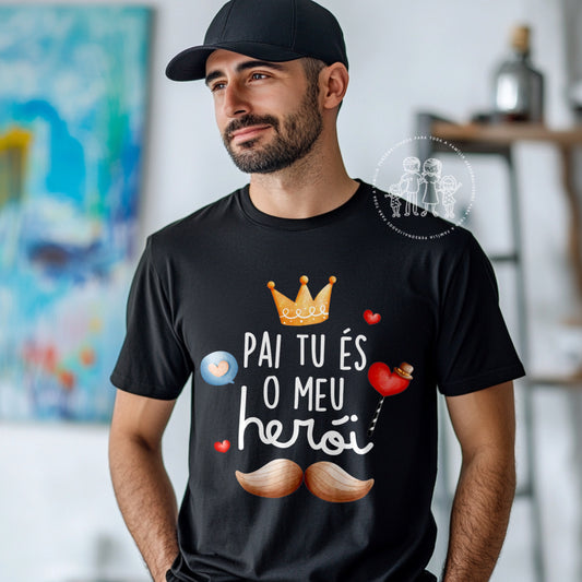 T-shirt personalizada dia do Pai “Pai tu és o meu Herói”