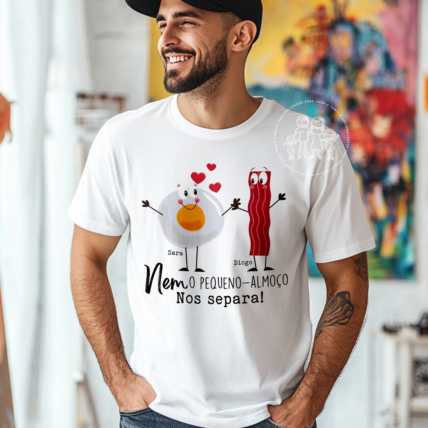 T-shirt personalizada “Nem o pequeno almoço nos separa!”