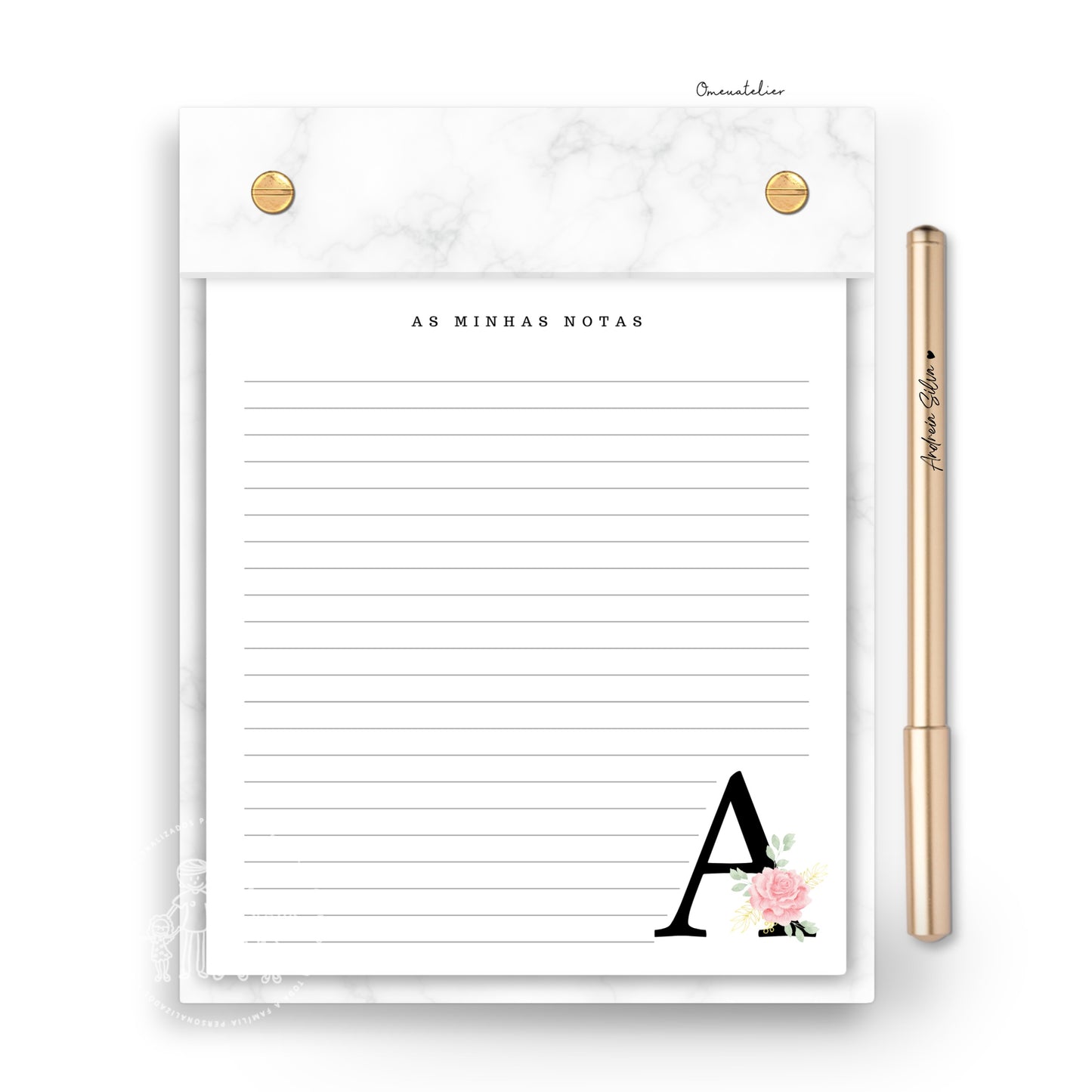 Bloco de notas com 80 folhas reposicionáveis A5