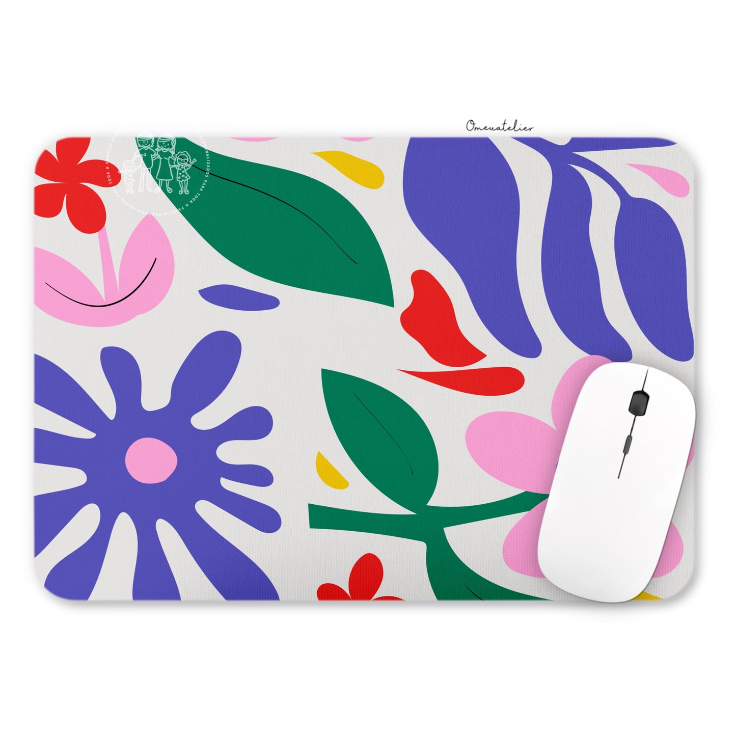 Tapete de rato personalizado "Flores de Verão"