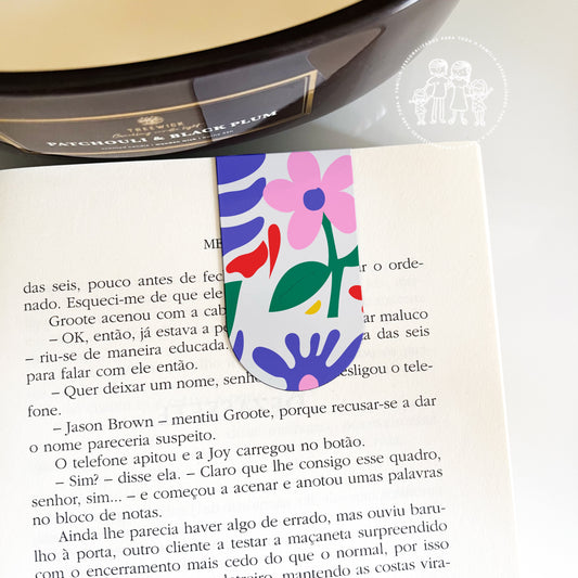 Marcador de Livro Magnético “Flores de Verão”