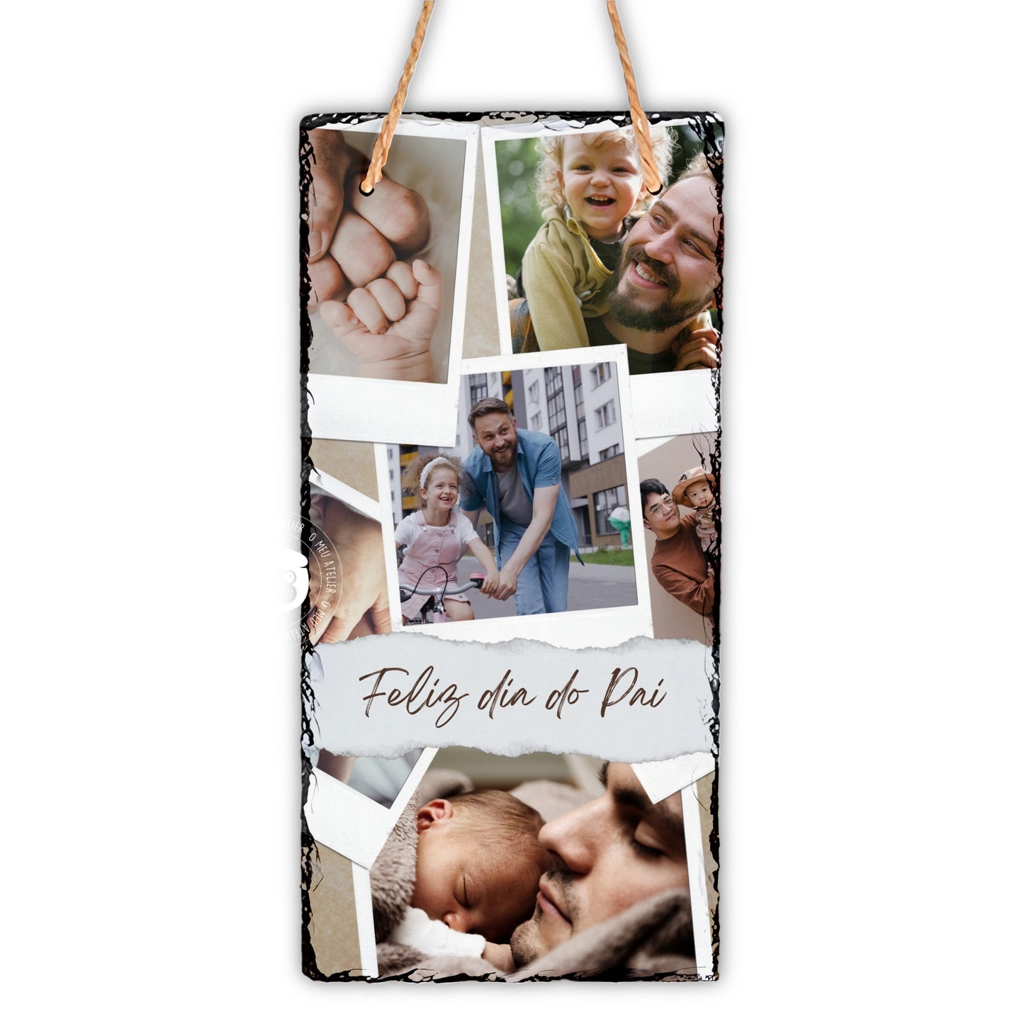 Placa de Ardósia Personalizada 15x30cm - Dia do Pai