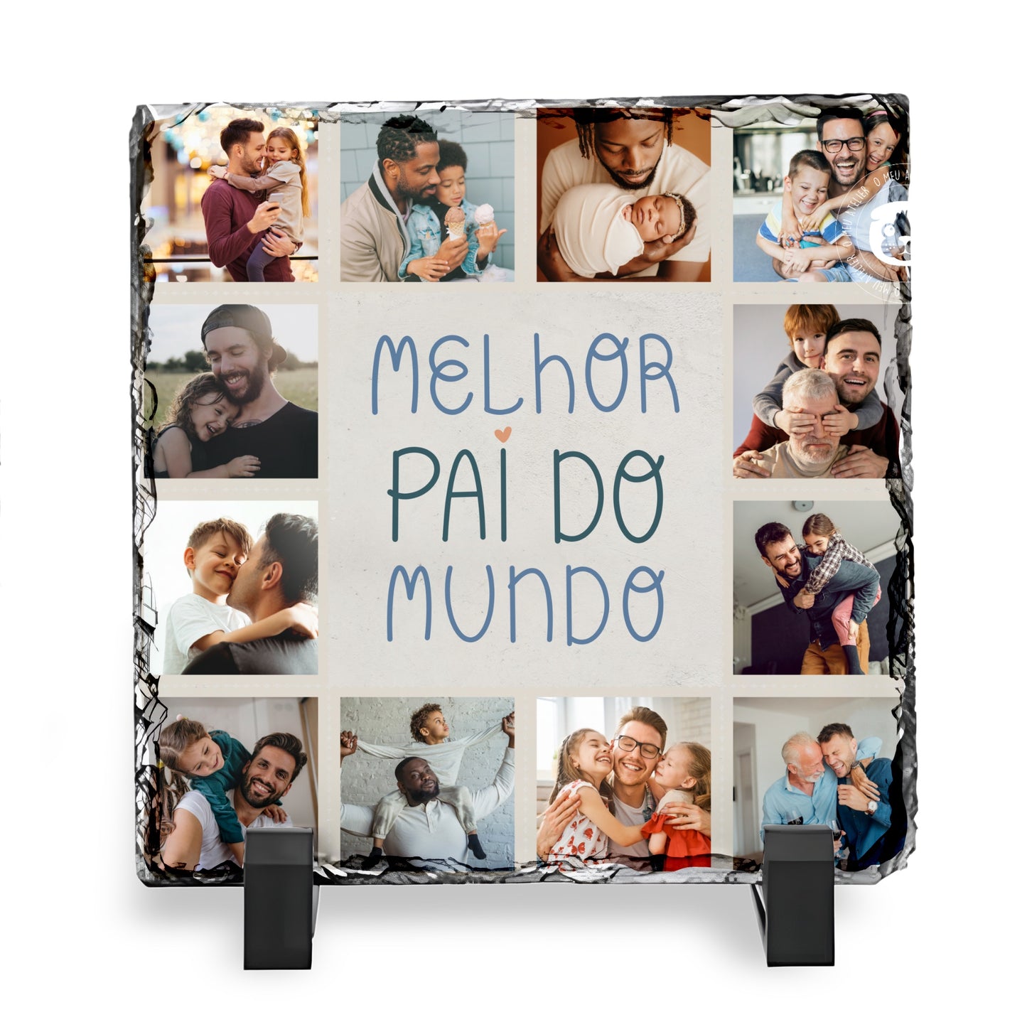 Quadro de Ardósia Personalizado com Fotos
