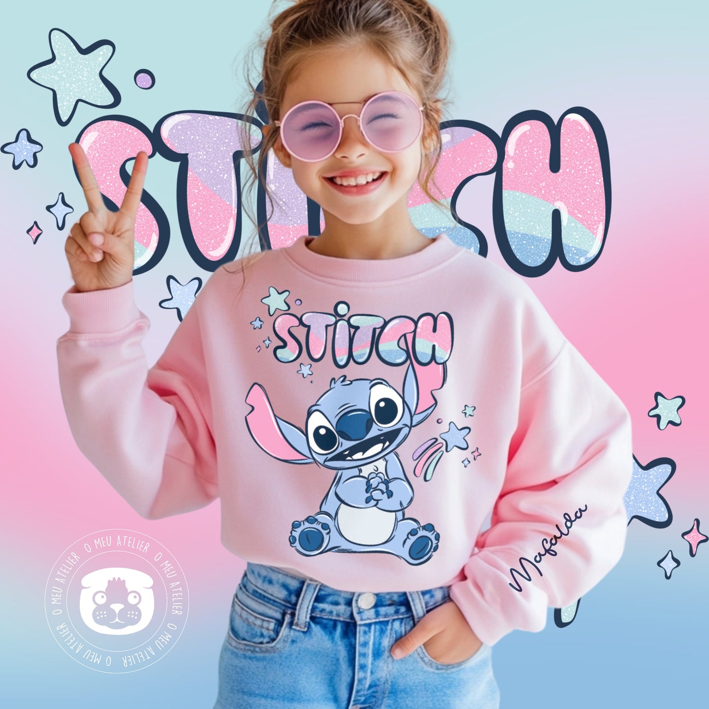 Sweatshirt personalizada “Stitch”