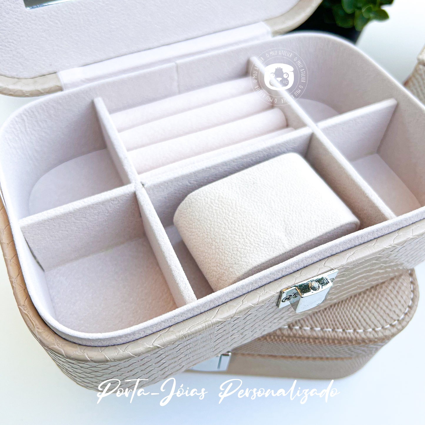 Guarda-Jóias em Pele personalizado - Ser madrinha é